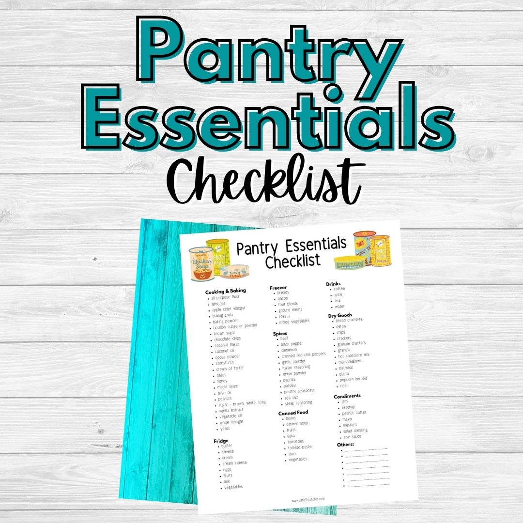 Pantry Essentials Checklist sample page
