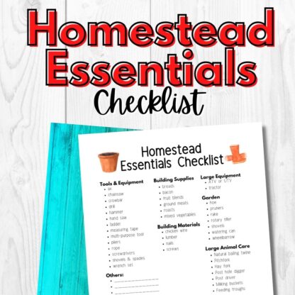 homestead Essentials Checklist - Product Cover