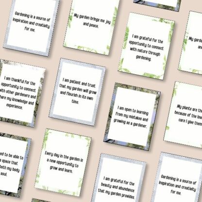 samples of Garden Affirmation Cards