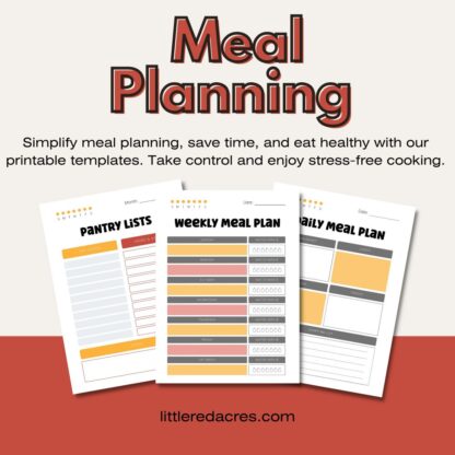 Meal Planning sample pages